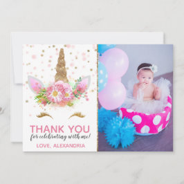 Unicorns in Bloom - tackkort Inbjudningar