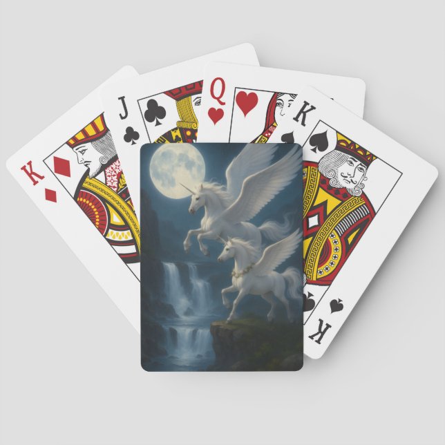 Unicorns in flight -Playing cards Casinokort (Baksidan)