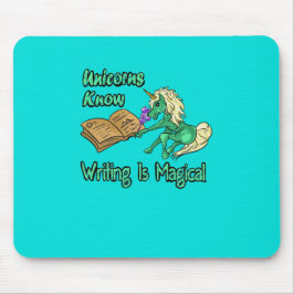 Unicorns Know Writing är magiskt Musmatta
