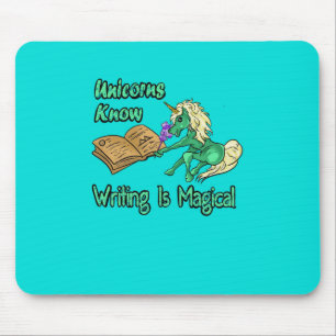 Unicorns Know Writing är magiskt Musmatta