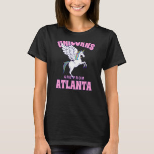 Unicorns kommer från Atlanta Georgia Friends Ga Bu T Shirt
