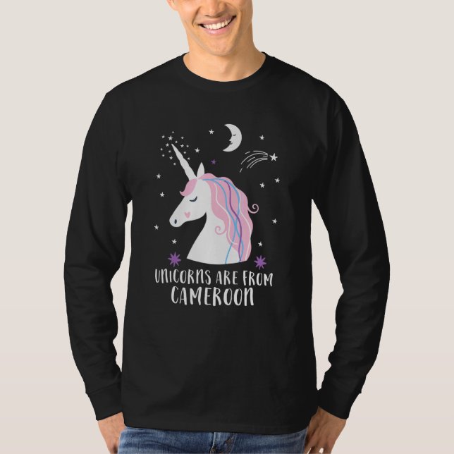 Unicorns kommer från Kamerun Home Land Pride T Shirt (Framsida)