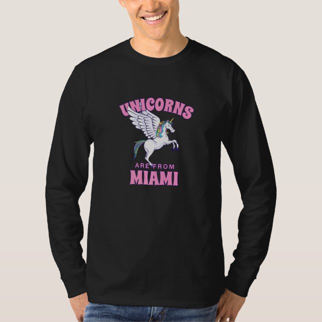 Unicorns kommer från Miami Florida Friends Fl Budd T Shirt (Framsida)