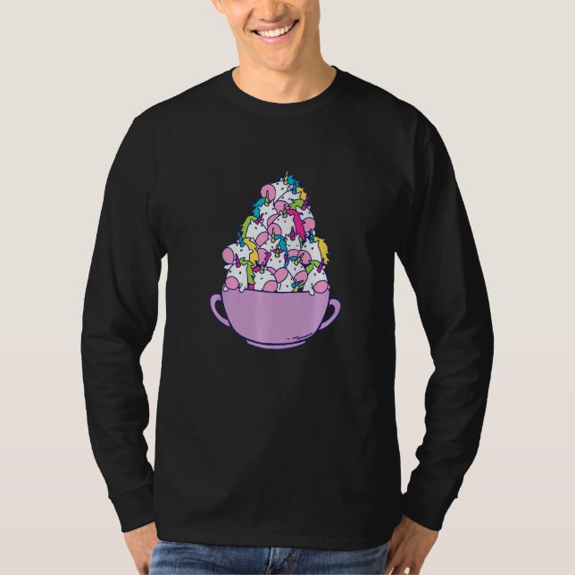 Unicorns kopp Fullt T Shirt (Framsida)
