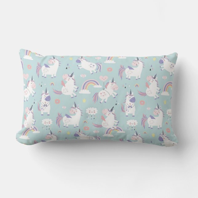 Unicorns Lumbar Pillow Lumbarkudde (Framsida)