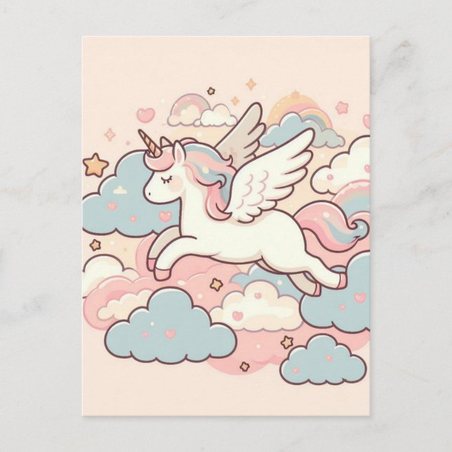 Unicorns magi vykort (Framsida)