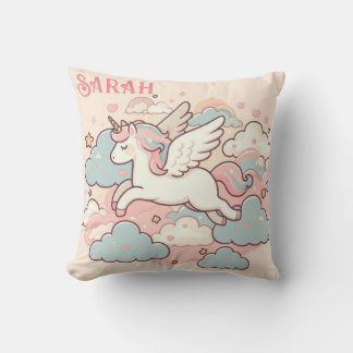 Unicorns Magic (Anpassa med Namn) Kudde