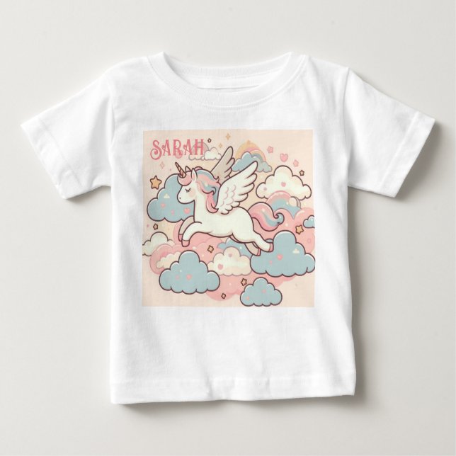 Unicorns Magic (Anpassa med Namn) T Shirt (Framsida)
