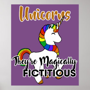 Unicorns Magic Fictious Funny Poster