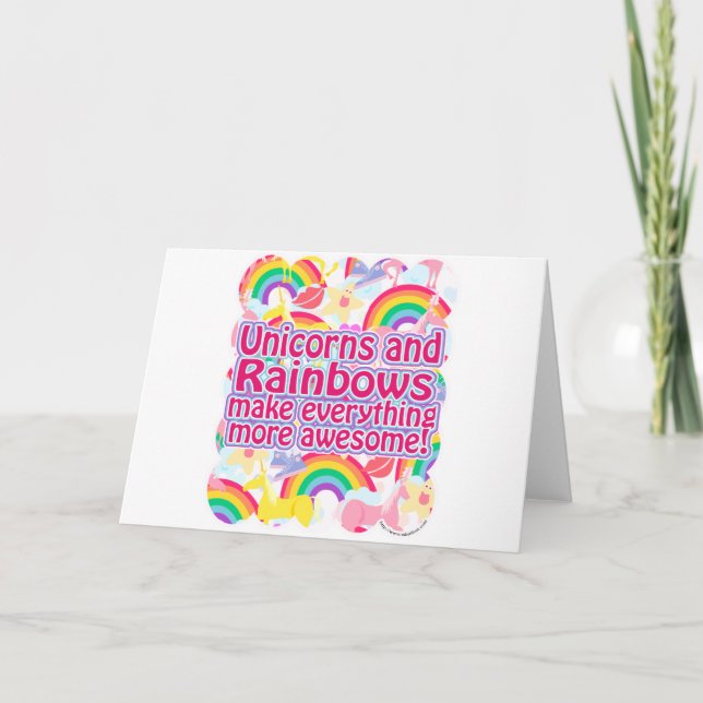 Unicorns och Rainbows Kort (Framsida)