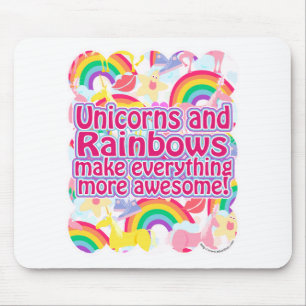 Unicorns och regnbågar musmatta