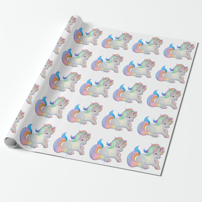 Unicorns Presentpapper (Utrullad)