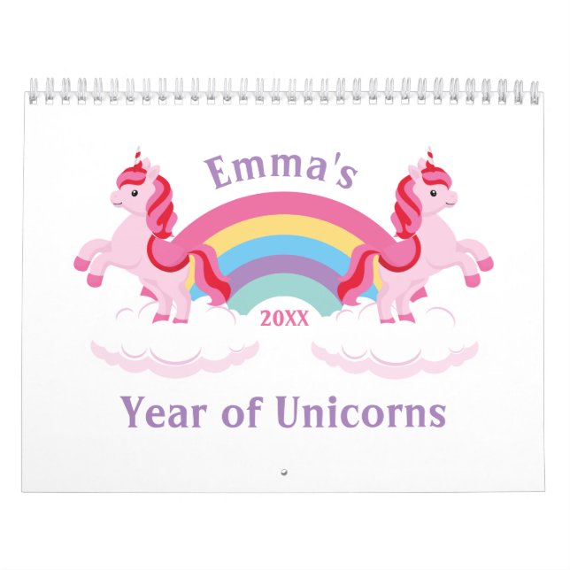 Unicorns & Quotes Cute Colorful 2022 Kalender (Omslag)