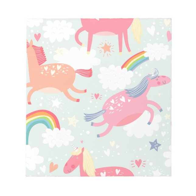 Unicorns & Rainbow Anteckningsblock (Framsida)