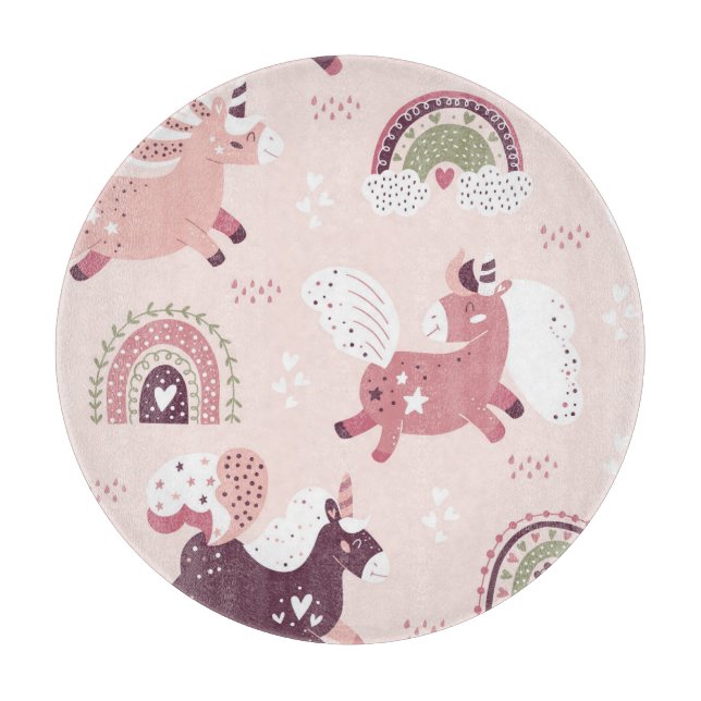 Unicorns Rainbows: Pastel Magic Background. (Framsidan)