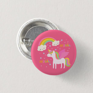 Unicorns regnbåge knapp