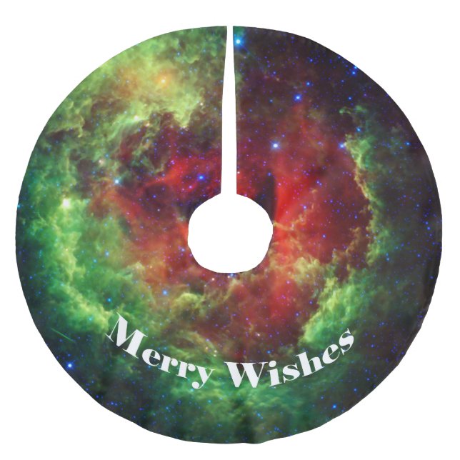 Unicorns Ro Rosette Nebula Julgransmatta Borstad Polyester (Framsidan)