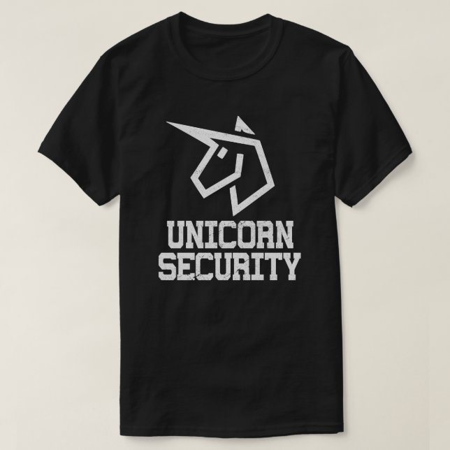 Unicorns säkerhet Enkel Halloween Costume Gift T Shirt (Design framsida)
