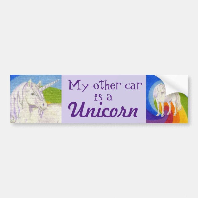 Unicorns stötfångare bildekal (Framsidan)