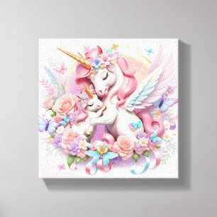 Unicorns Stretched-Kanvastryck Canvastryck