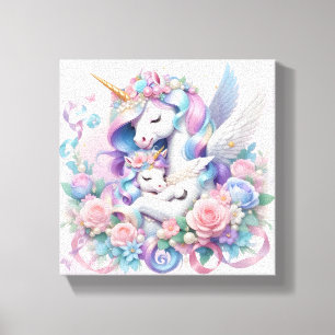 Unicorns Stretched-Kanvastryck Canvastryck