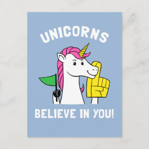 Unicorns tror på dig vykort