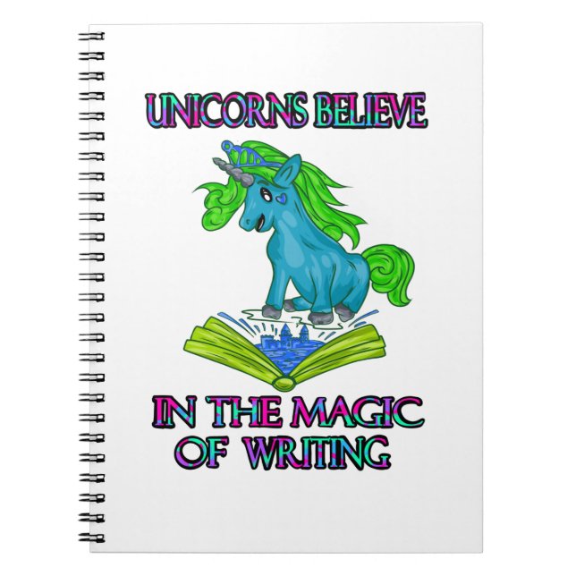 Unicorns tror på magi anteckningsbok (Framsidan)