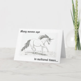 Unicorns tros vara med kort