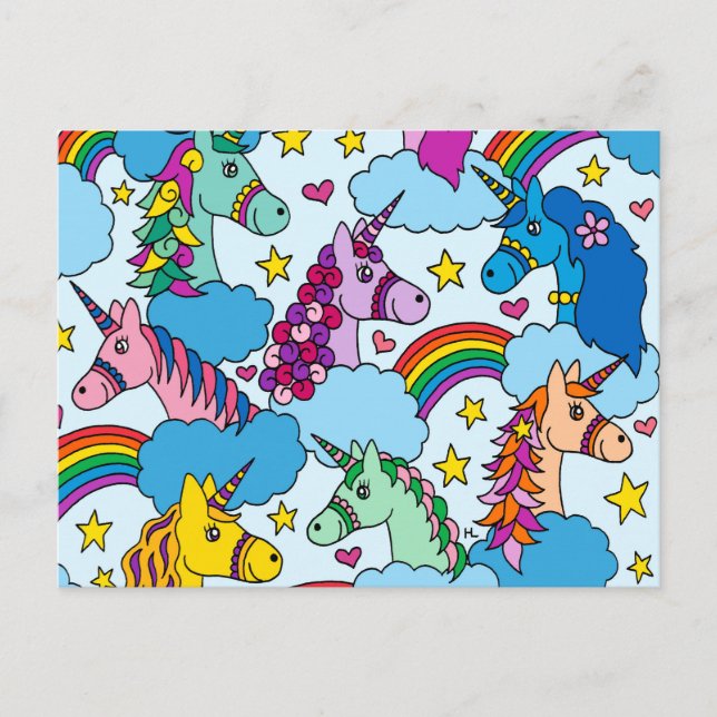 Unicorns Vykort (Framsida)