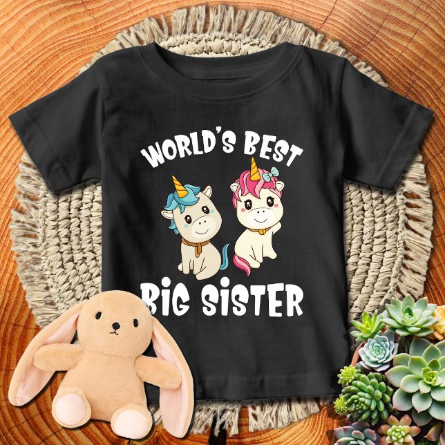 Unicorns World's Best Big Sister | WHTXT T Shirt (Skapare uppladdad)