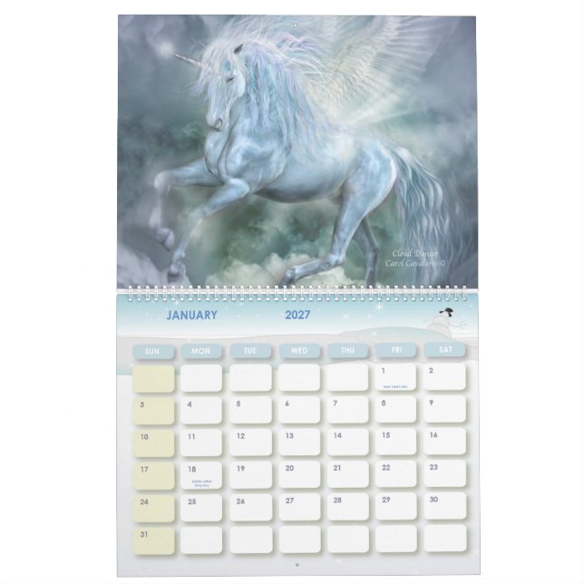 Unicornskonstkalender 2011 kalender (Jan 2027)