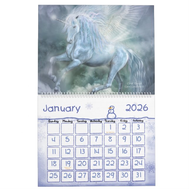 Unicornskonstkalender 2012 kalender (Jan 2026)
