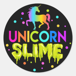 UnicornSlimeklistermärkear, Slimeetiketter, Slime Runt Klistermärke