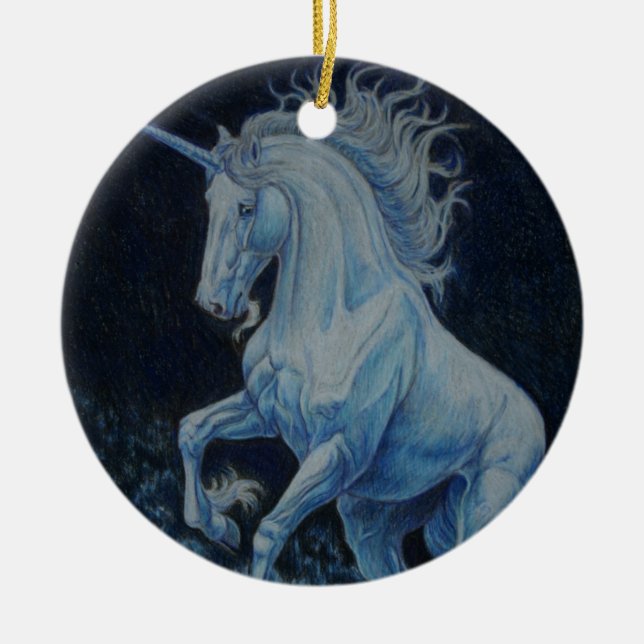 Unicornstänk Julgransprydnad Keramik (Framsidan)