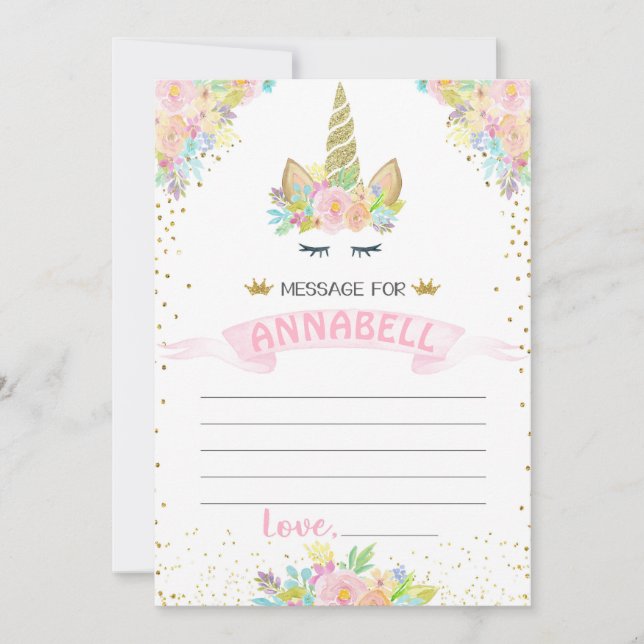 UnicornTime kapsel som matchar mellanläggskortet Inbjudningar (Framsida)