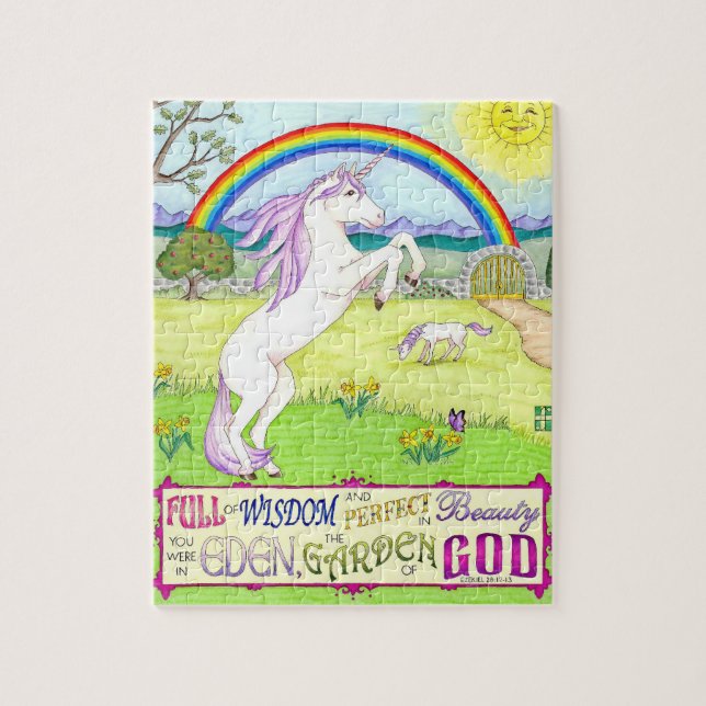Unicornträdgårdpussel Pussel (Vertikal)