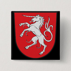 Unicornvapensköld - Schwabisch Gmund Tyskland Knapp