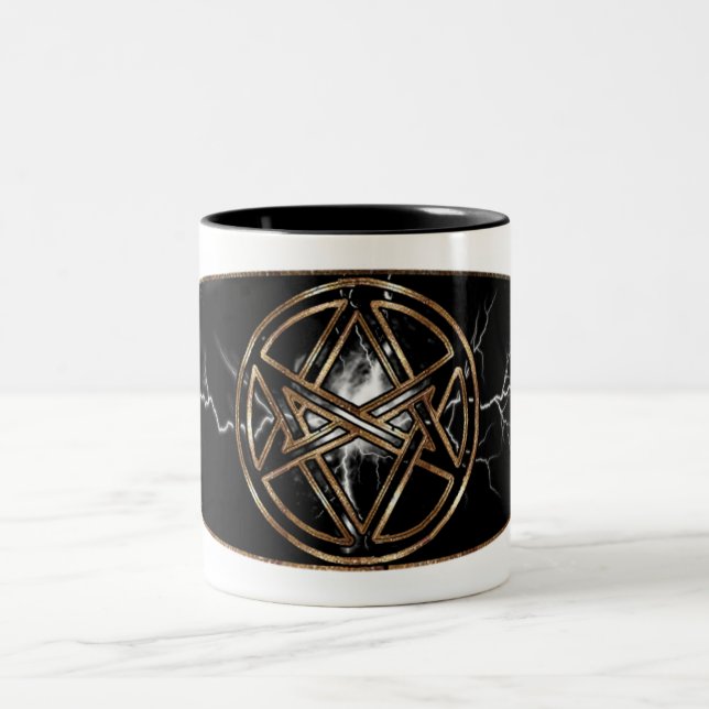 Unicursal görande ljusare Drinkware Två-Tonad Mugg (Center)