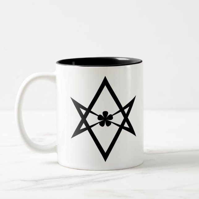 unicursal hexagram Två-Tonad mugg (Vänster)
