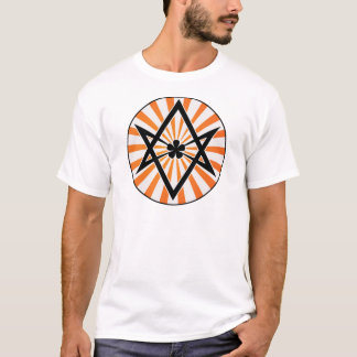 Unicursal HexagramorangeSunburst T-shirt