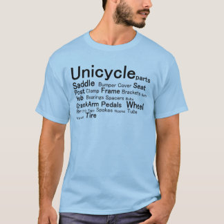 Unicycle parts tee shirt