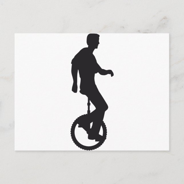 unicycle rider vykort (Framsida)