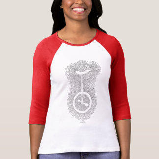 Unicycle Teckning Meditation (vit) T Shirt