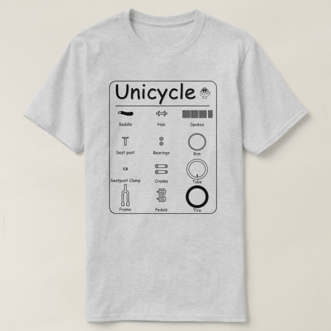 Unicycle Tee Shirt (Design framsida)