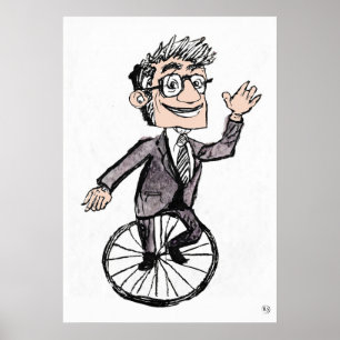 Unicyklist - arkivutskrift poster