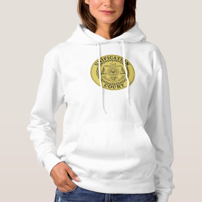 Unification Court Women's Hoodie Black Tee Shirt (Framsida)