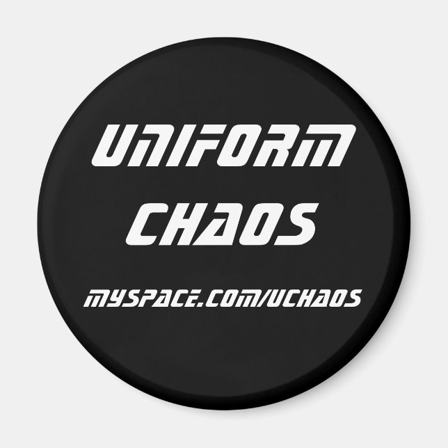 Uniform Chaos magnet - vitt (Framsidan)