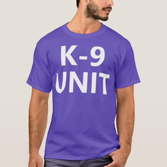 Uniform Costume Halloween Police K9 Unit Hund Cop  T Shirt (Framsida)