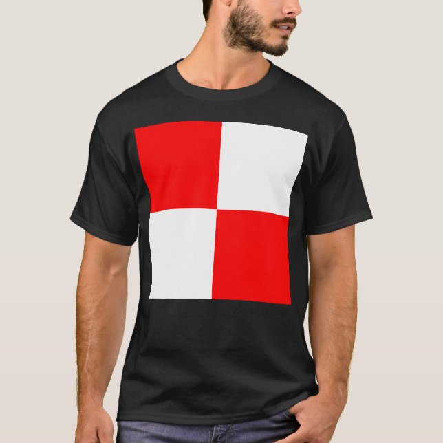 Uniform Internationell Signalgflagga för Sjöfart T Shirt (Framsida)