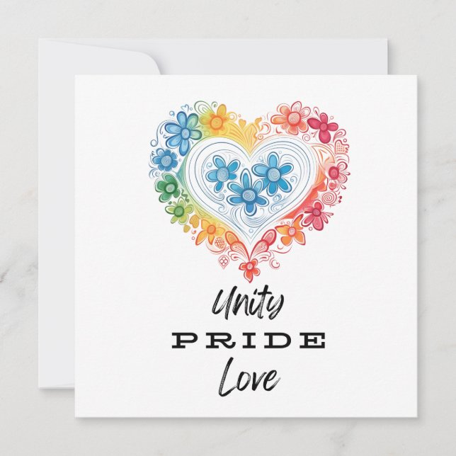 Uniity Pride Kärlek-platta kort (Framsida)
